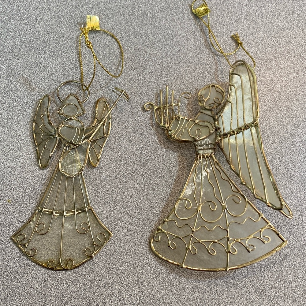 Capis shell angel Christmas ornaments.